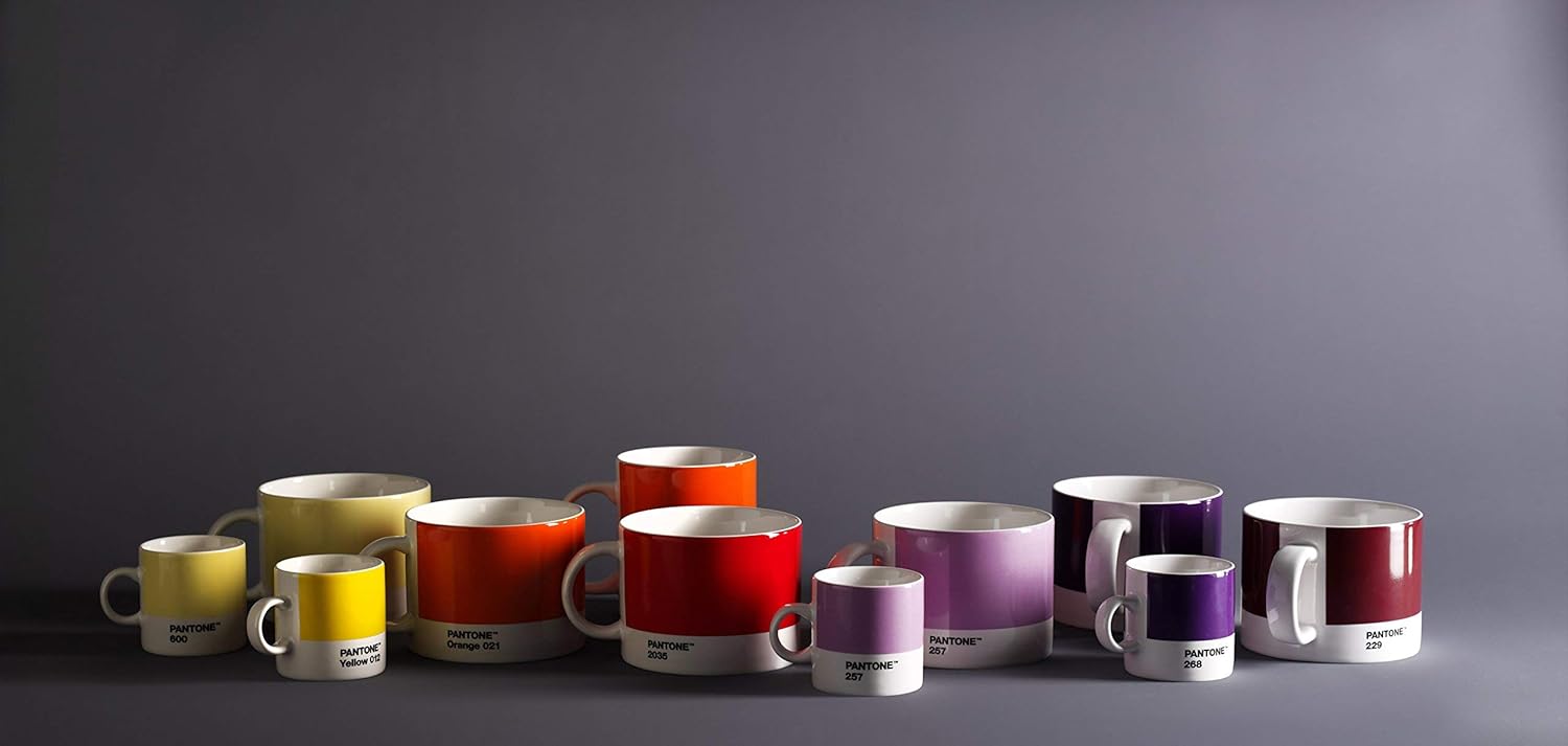Pantone 101030021 – Tazas de porcelana (12.7 fl oz, color naranja 021, 3.3 x 3.3 x 4.8 in)