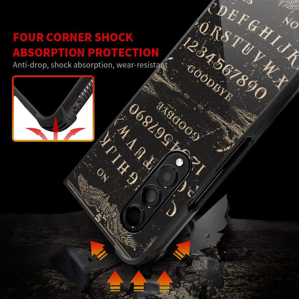 DAIZAG Funda compatible con Samsung Galaxy Z Fold 3 5G, tablero de Ouija Witchy para niños y niñas, suave y delgado TPU gráfico, a prueba de golpes,