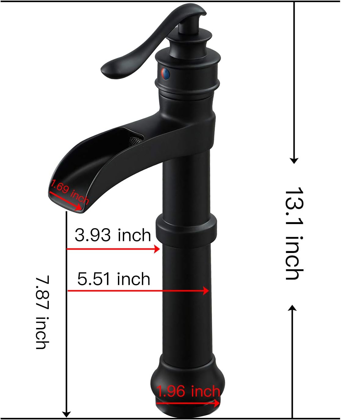 Grifo de lavabo de recipiente negro mate con montaje de drenaje desplegable y manguera de suministro de orificio de un solo mango, sin plomo, grifo