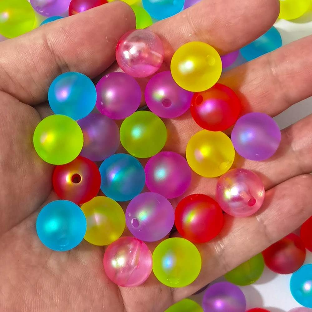 Mezcla de lotes brillantes de silicona con cuentas de bricolaje con cuentas para el cabello, pulseras de collar, adorno artesanal (colores