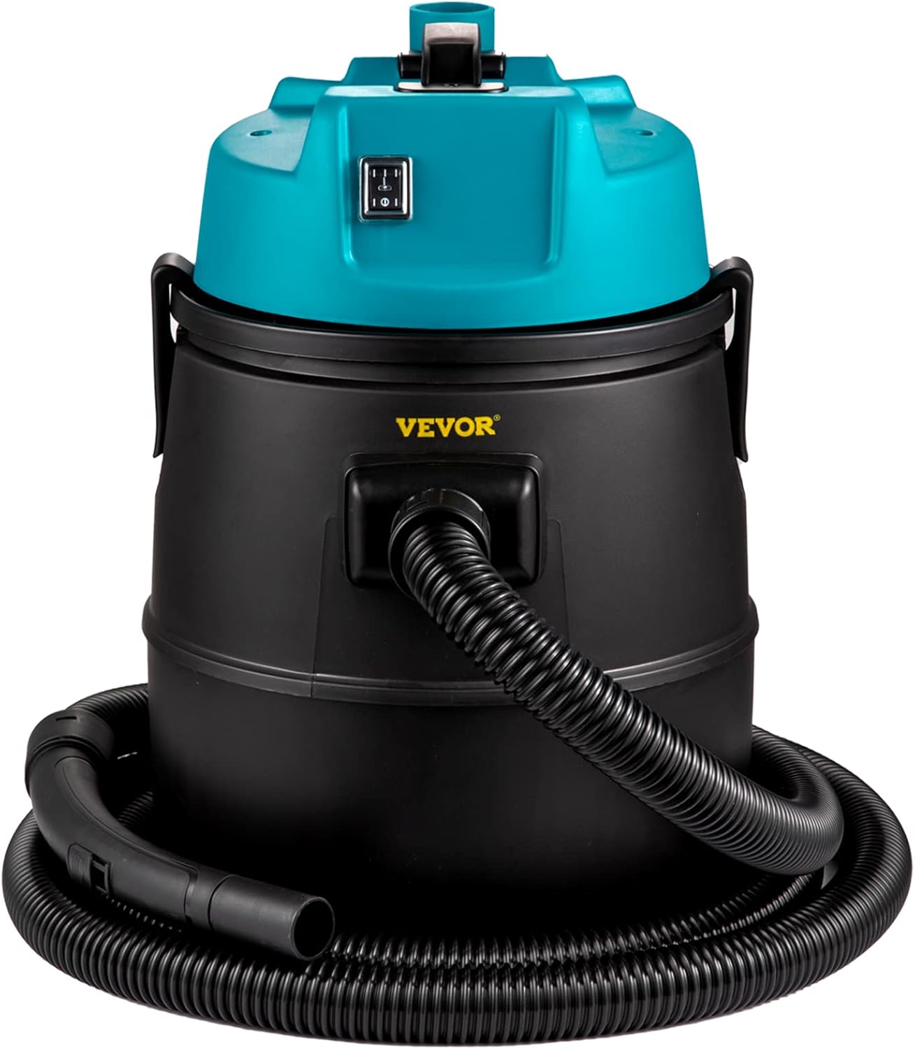 VEVOR Aspiradora de estanque, motor de 1400 W en sistema de succión de una sola cámara, motor de 120 V con cable eléctrico de 15 pies, 4 cabezales