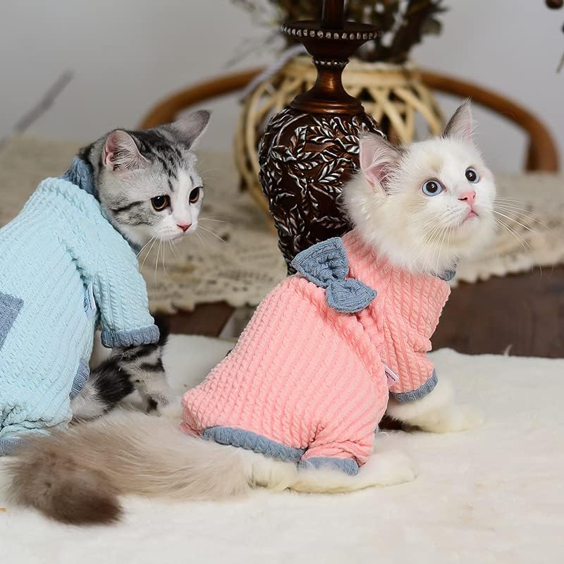 DENTRUN Sphynx – Suéter de invierno cálido para gatos sin pelo, lindo suéter de alta elasticidad, camisas de gatito, transpirable, para ocio,