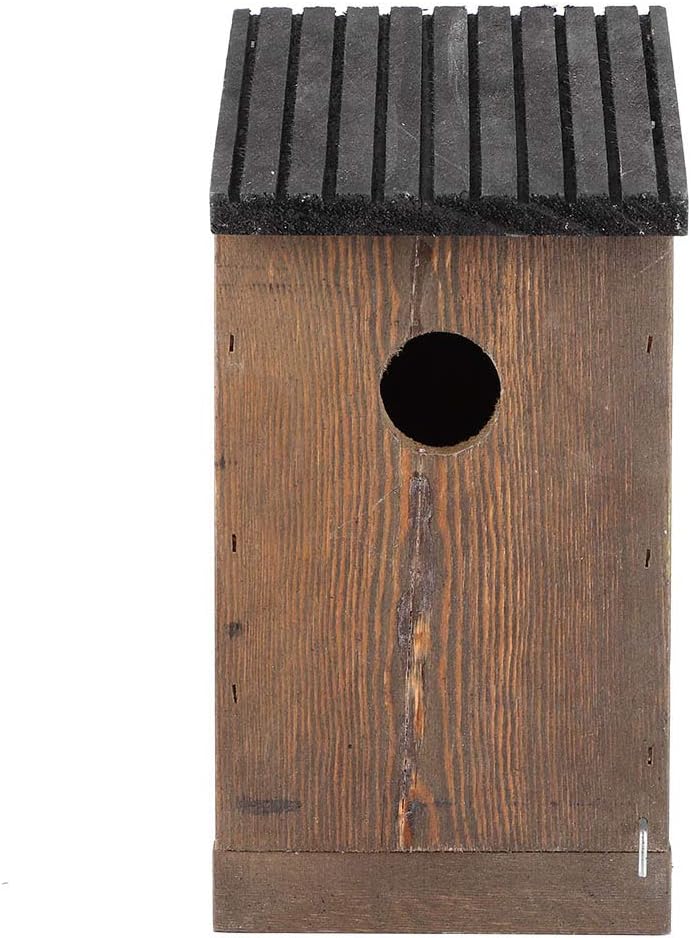 Fydun Hanging Wooden Bird House DIY Breeding Parrots Bird Nesting Box for Outdoor Garden Decoration Hanging Wooden Bird House for Family