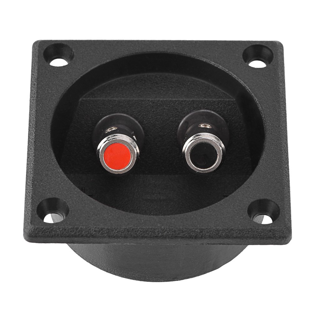 Pomya Caja de terminales de altavoces, cable de poste de unión tipo 2, conector de copa de resorte cuadrado, componentes acústicos para altavoz