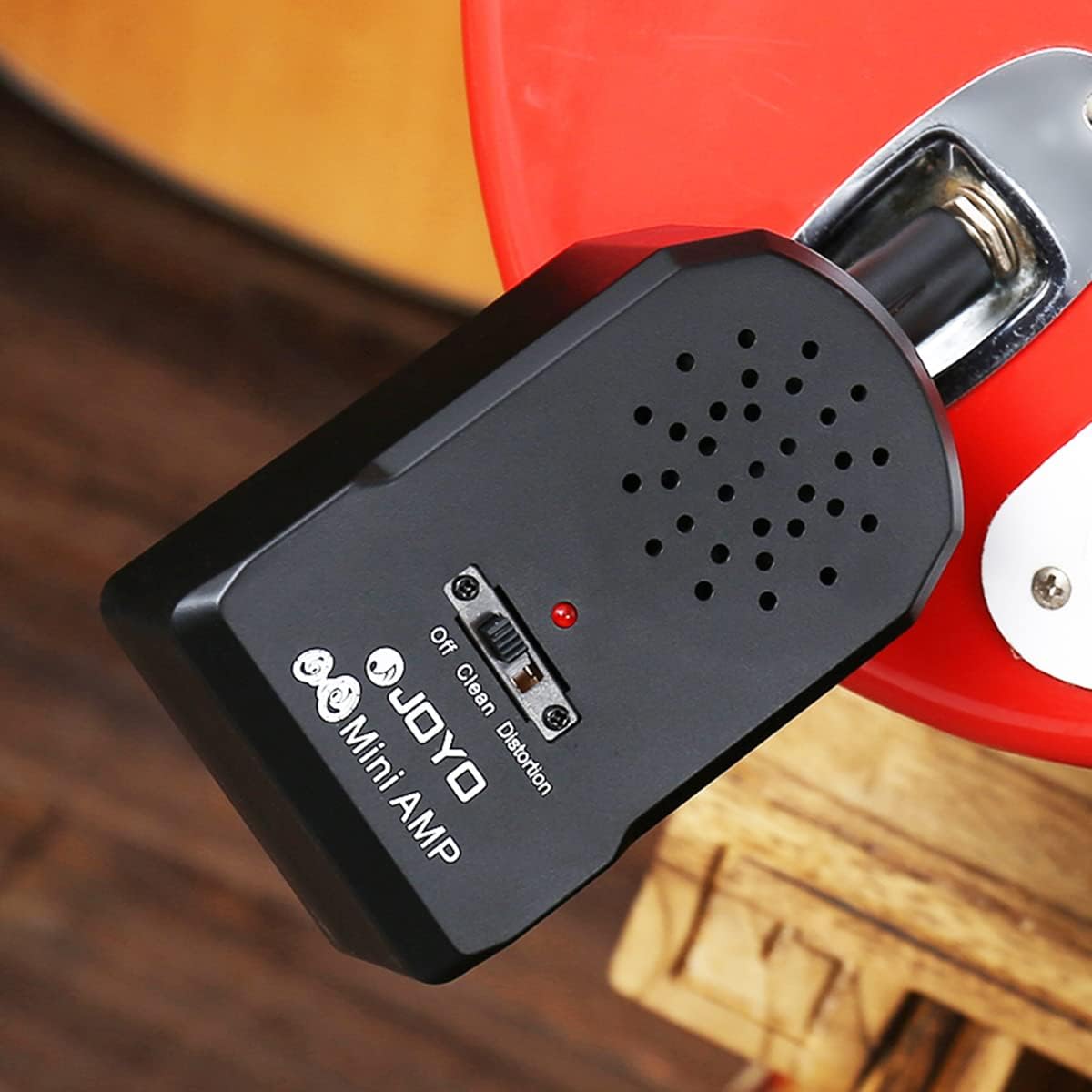 Amplificador de auriculares para guitarra, mini amplificador de guitarra de bolsillo recargable con altavoz grande y ajuste de efecto de limpieza y