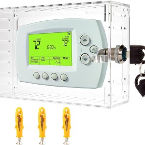 Caja de bloqueo de termostato con caja de bloqueo de termostato de llave, cubierta de termostato grande con bloqueo, protector de termostato Caja de bloqueo de termostato con caja de bloqueo de termostato de llave, cubierta de termostato grande con bloqueo, protector de termostato