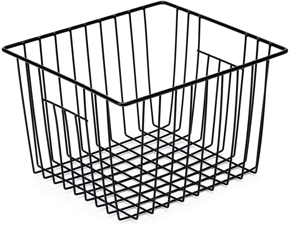 SANNO Cestas de almacenamiento de alambre para congelador, cestas de almacenamiento de metal para el hogar, cesta organizadora para despensa,