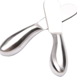 Cuchillos multiuso para esparcir quesos y mantequilla de acero inoxidable (2 piezas) Cuchillos multiuso para esparcir quesos y mantequilla de acero inoxidable (2 piezas)