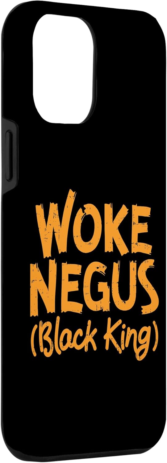 Funda de regalo para iPhone 14 Pro Max Woke Negus Black King Black Pride Afroamericanos