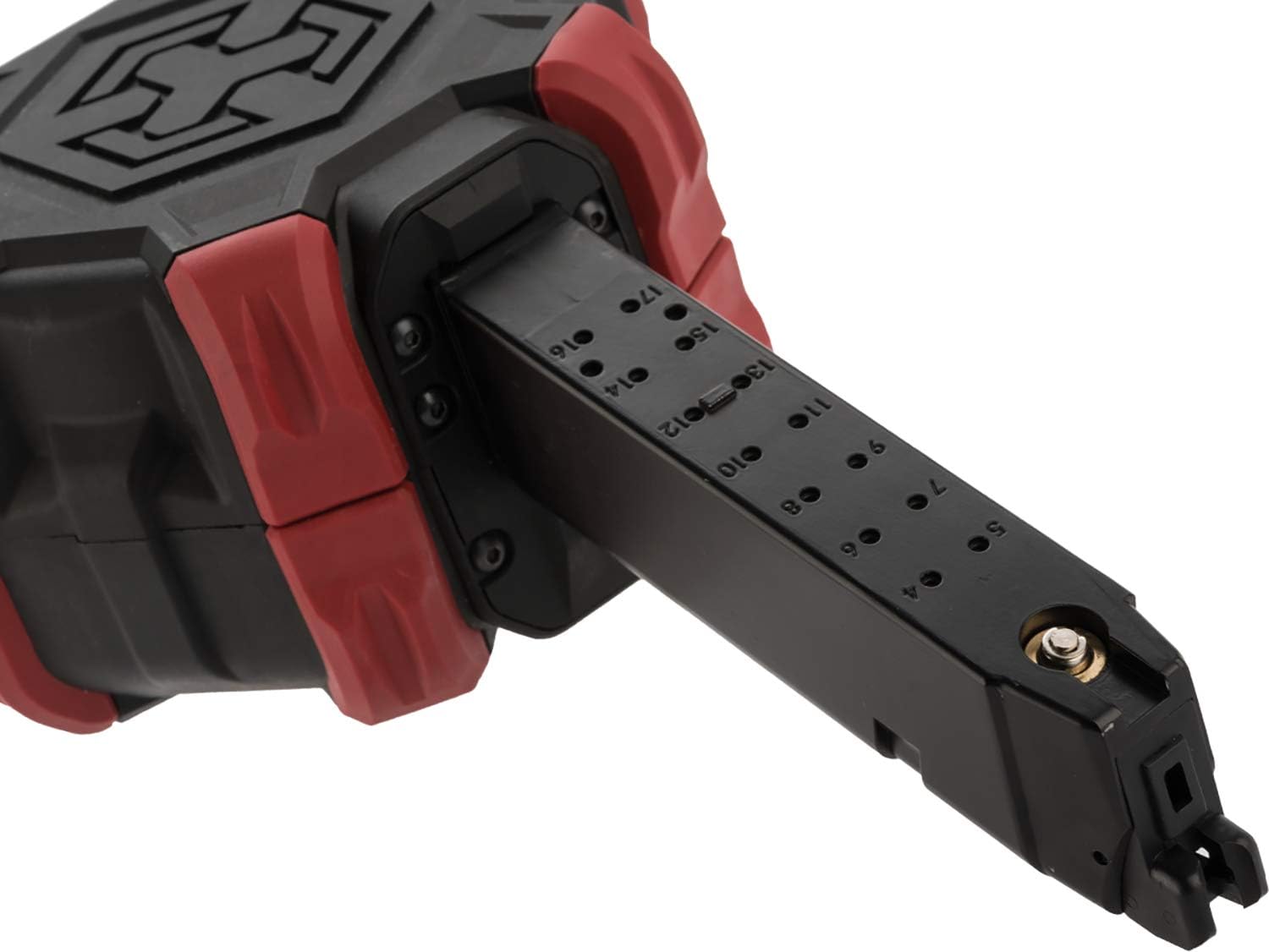 Evike Cargador de tambor de Airsoft adaptativo personalizado AW para pistolas y rifles GBB Airsoft (Tipo TM Hi-Capa)