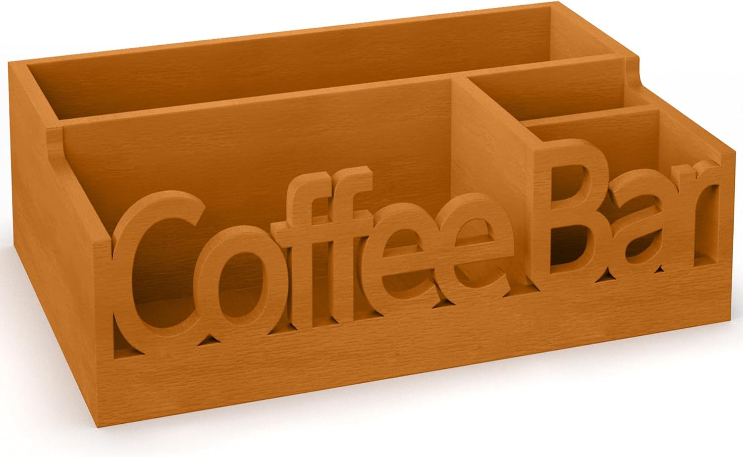 Organizador de estación de café, organizador de café de madera para oficina y hogar, organizador de estación de café para encimera, organizador de