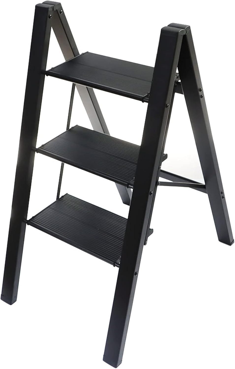Taburete plegable de escalera de 3 escalones, escalera plegable antideslizante con pedal expandido, para uso en casa y oficina, taburete de cocina
