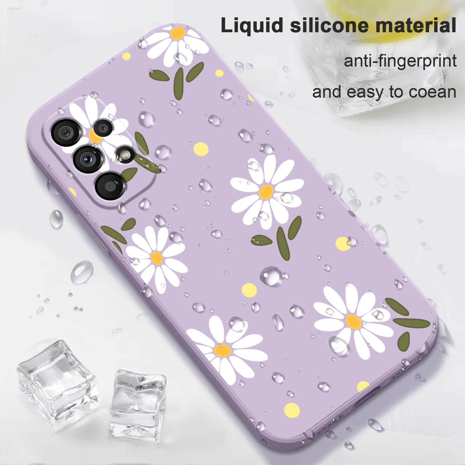 LEECG Funda para teléfono Galaxy A53 5G, para Samsung Galaxy A53 5G, diseño creativo lateral, funda protectora de silicona suave para mujer, funda