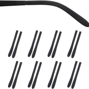Puntas de extremo de las patillas para lentes antideslizantes, funda de tubo de silicona suave, retenedores de repuesto para patas planas de metal Puntas de extremo de las patillas para lentes antideslizantes, funda de tubo de silicona suave, retenedores de repuesto para patas planas de metal