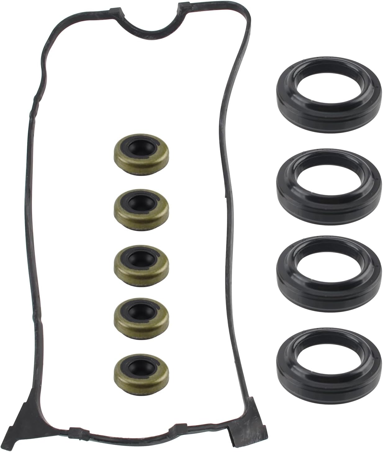 GoaMotors Juego de juntas de tapa de válvula para Honda Civic Coupe Sedan DX EX LX 1.6L SOHC L4 D16Y7, VS50499R, VS50500R