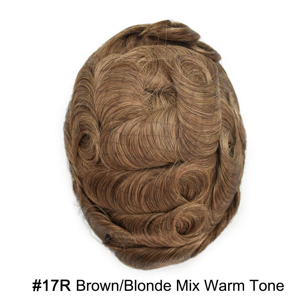 Toupee para hombres Cabello humano real suave encaje francés para hombre Toupee sistema de reemplazo de pelo para hombres postizos tupé para hombres