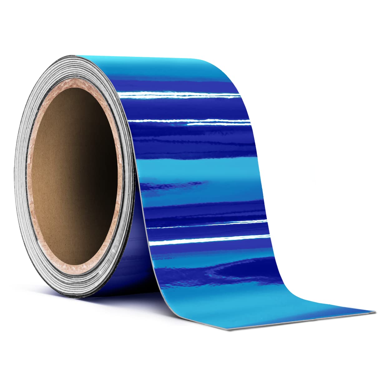 VViViD Rollo de cinta adhesiva de vinilo cromado de liberación de aire azul (2 pulgadas x 20 pies)