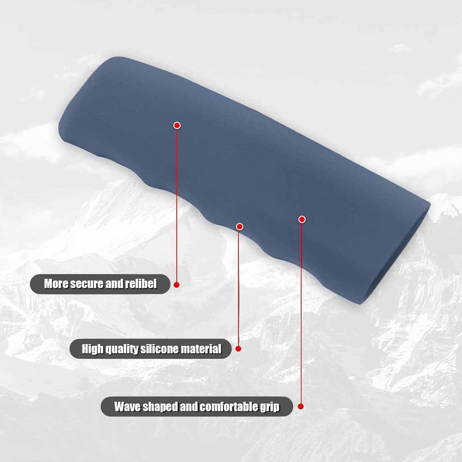 1 funda para freno de mano para automóvil, kit decorativo de palanca de freno de mano de silicona, protector de manija de freno en forma de onda,