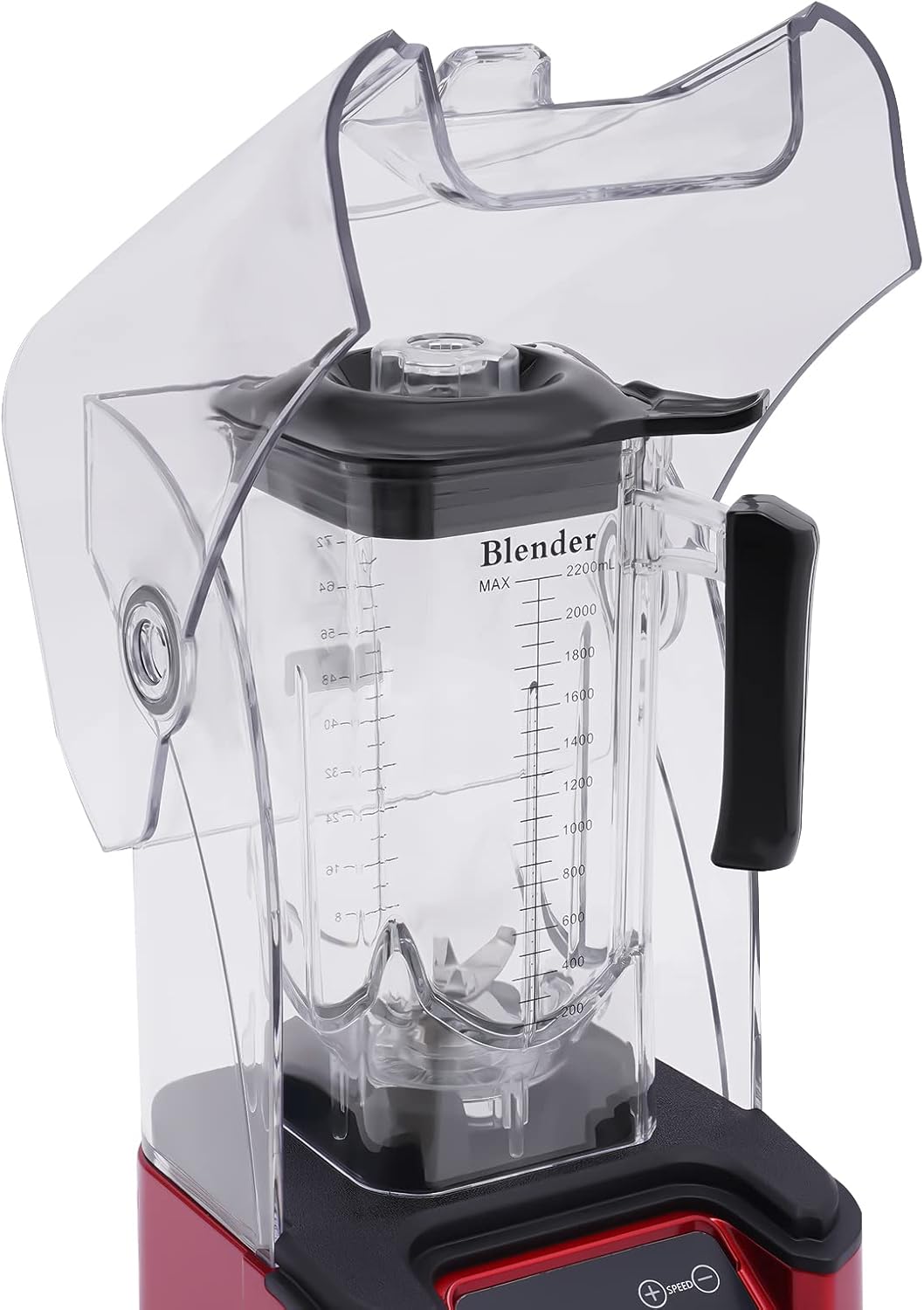Licuadora comercial para batidos, licuadora profesional de encimera de 8 engranajes con escudo extraíble, licuadora de acción ondulada de 110 V 2200