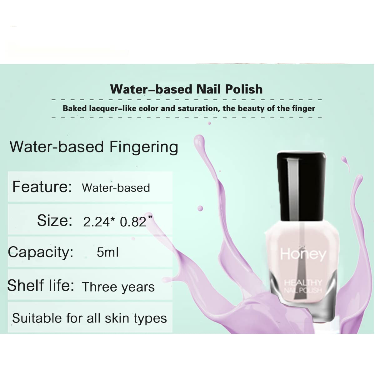 Juego de esmaltes de uñas no tóxicos, fácil de quitar y de secado rápido, juego de esmalte de uñas ecológico y orgánico a base de agua para mujeres,
