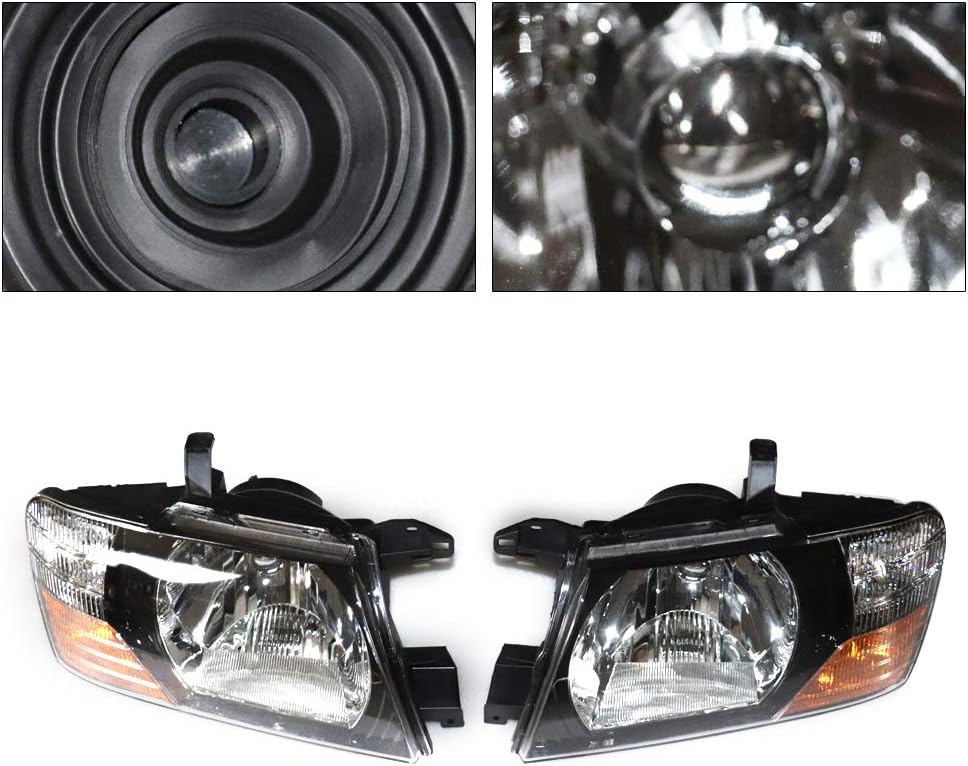 Par de faros delanteros izquierdo + derecho con bombillas para Mitsubishi Pajero Montero 2000-2006