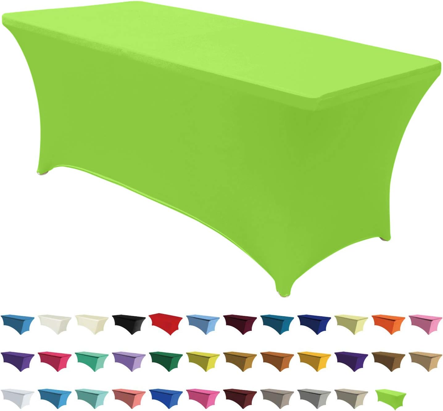 Abccanopy – Mantel de licra de 1.83 m para mesa Mantel de poliéster de más de 30 colores, de licra, elástico y decorativo