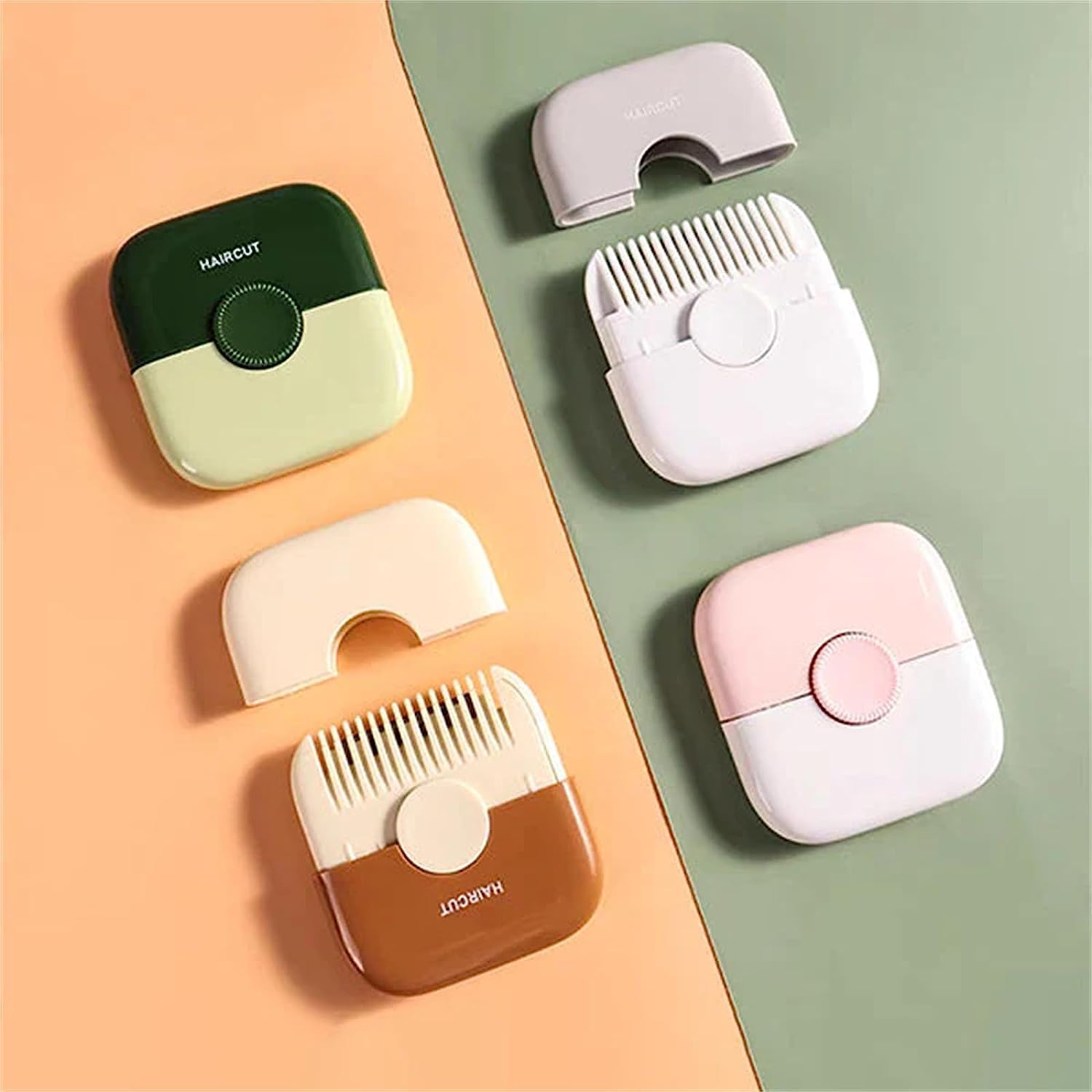 Recortadora de cabello 2 en 1, recortadora de cabello y arreglo de puntas abiertas, diseño de doble cara, con cubierta, cuchillas reemplazables y