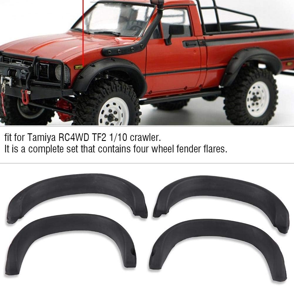 Llamarada de la defensa del coche de RC, ruedas de goma para cejas, guardabarros compatibles con TF2 escala 110 control remoto oruga
