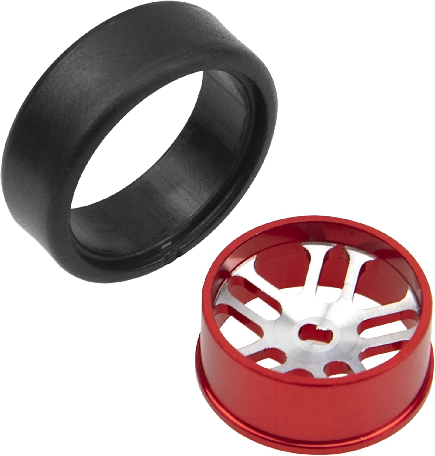 ShareGoo – Llantas de aleación y neumáticos de plástico compatibles con 128 Wltoys K969 K989 P929 Drift Kyosho Mini-Z Mini-Q Mini-D RC Drift Car