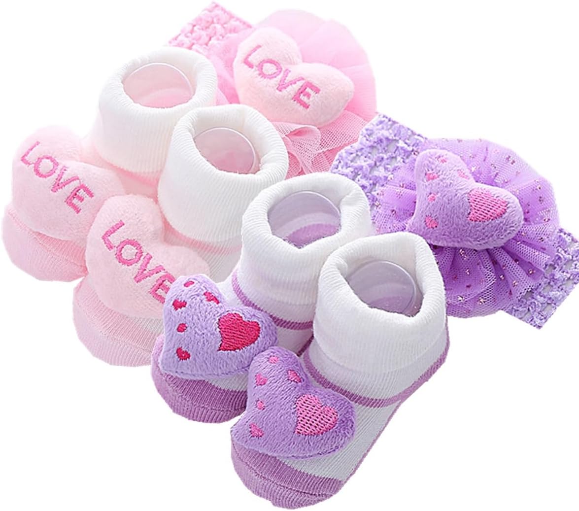 4 piezas de accesorios de ropa para muñecas Reborn de 18 a 22 pulgadas, juegos de diademas y calcetines para muñecas recién nacidas