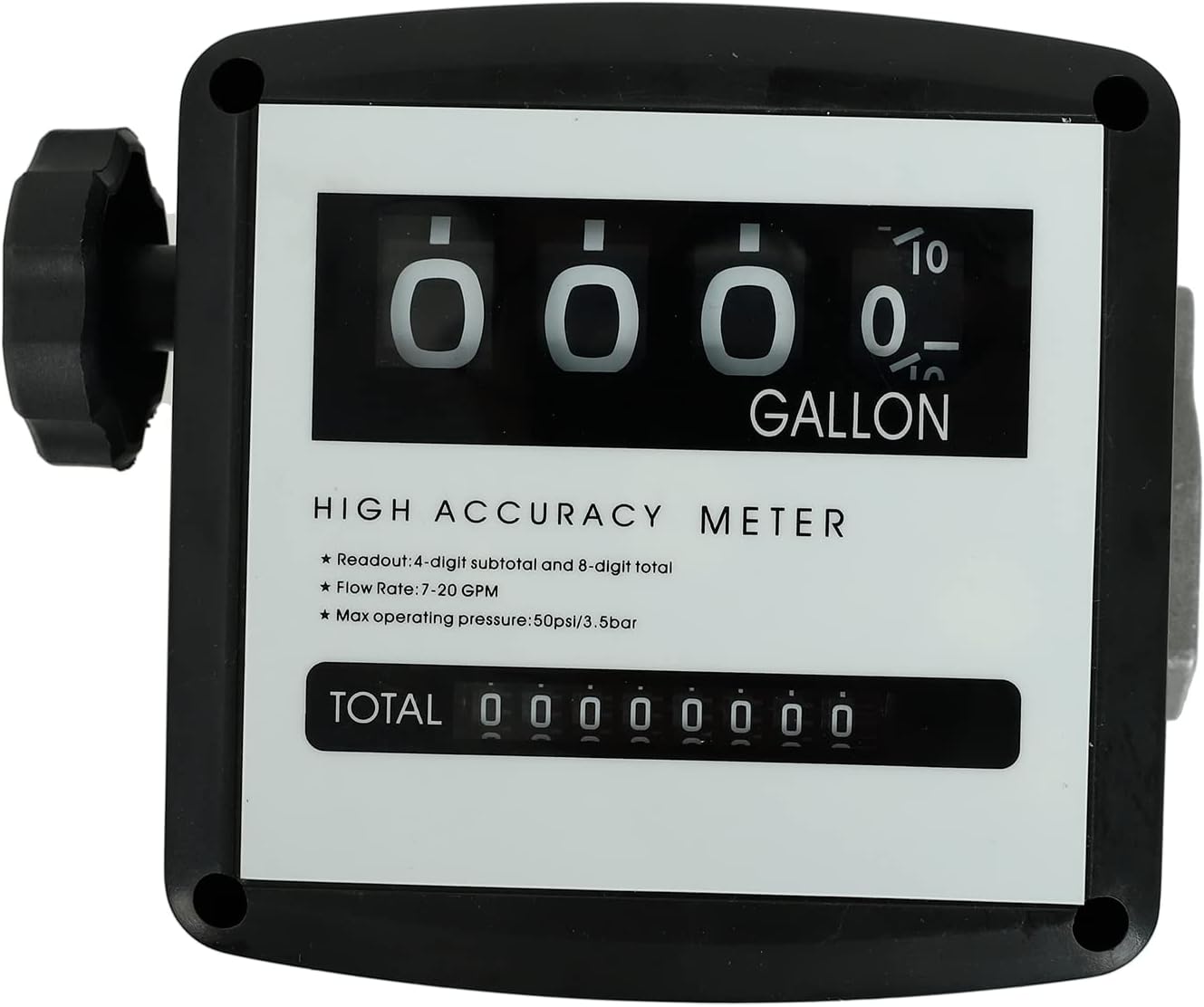 SUPERFASTRACING Bomba de transferencia de combustible de 20GPM 12V Gasolina CC (boquilla manual, manguera de descarga, medidor mecánico de galones,