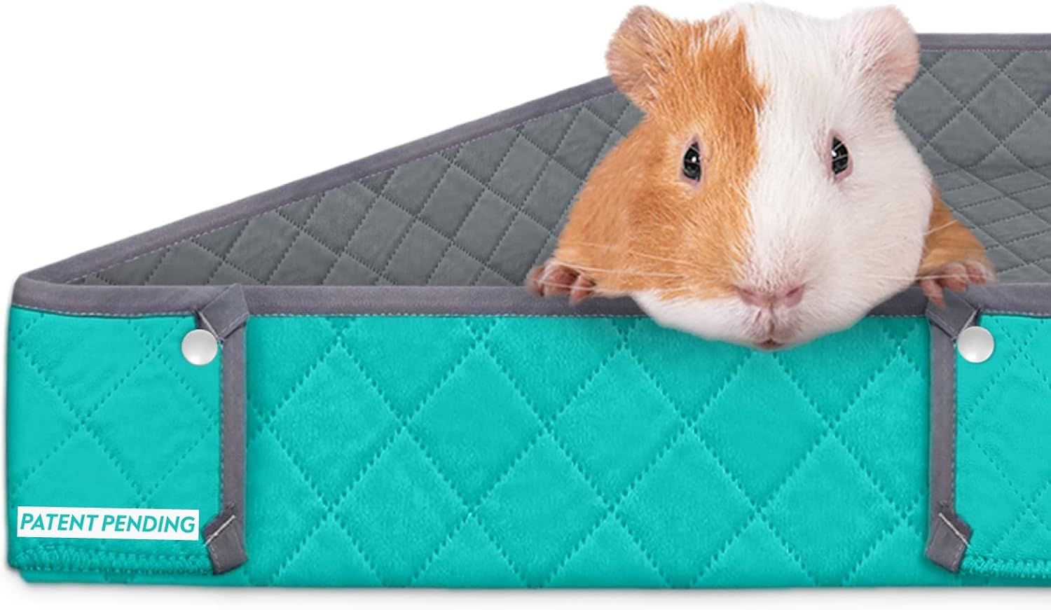 Paw Inspired Critter Box – Forro de jaula lavable, ropa de cama reversible de forro polar con lados elevados para conejillos de indias y otros