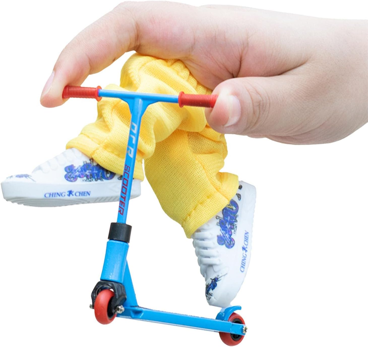 Scooter de dedo, juego de scooter de dedo de aleación con scooters, zapatos de dedos, accesorios para tablero de dedos para movimiento de la punta