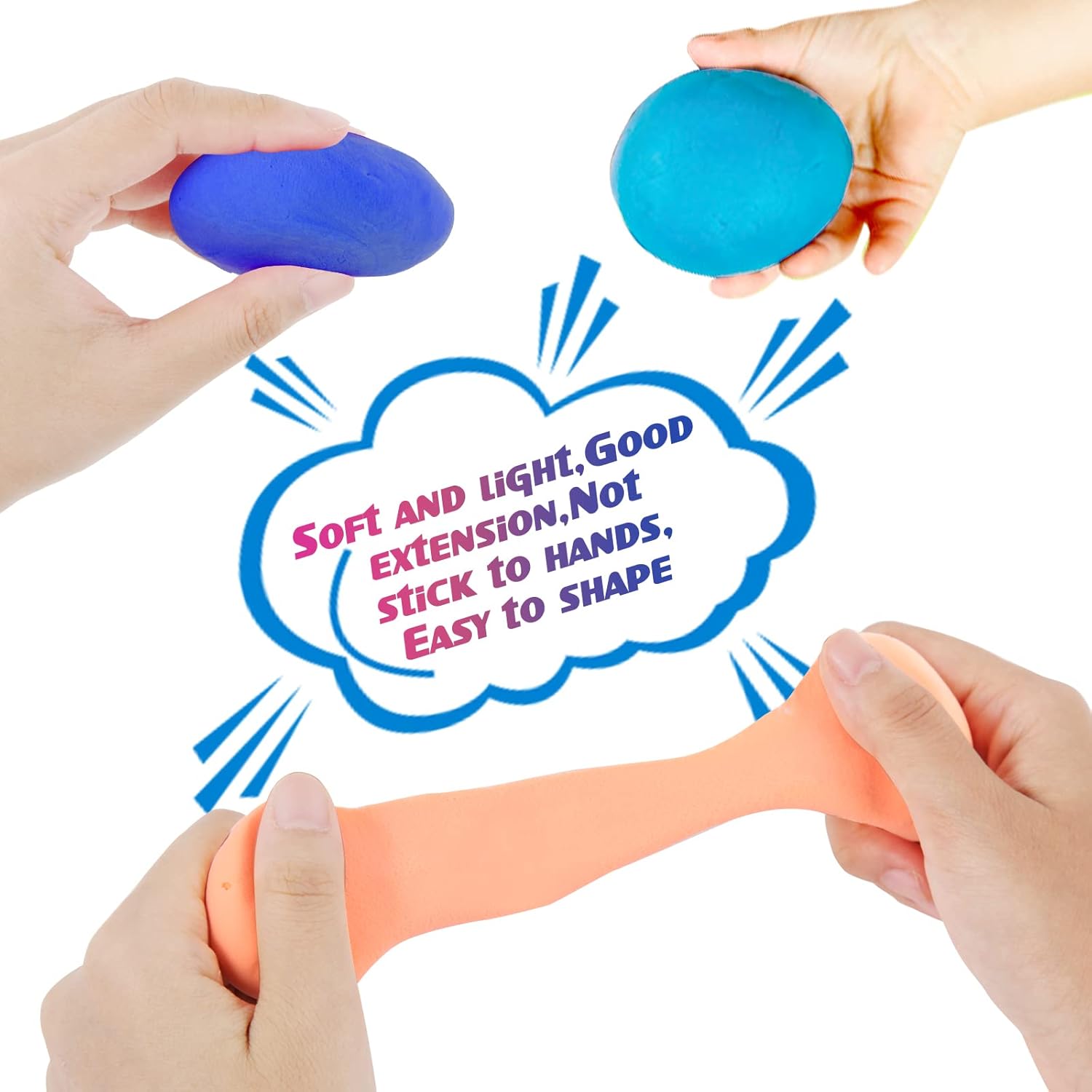 Kit de arcilla para modelar, arcilla de secado al aire de 24 colores para niños, arcilla mágica de espuma con herramientas de escultura, arcilla