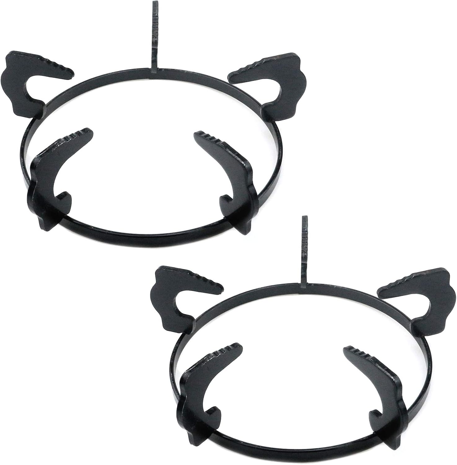 Semetall Accesorios para estufas de cocina, paquete de 2 accesorios de estufa, soporte antideslizante negro, accesorios de estufa para cocina,