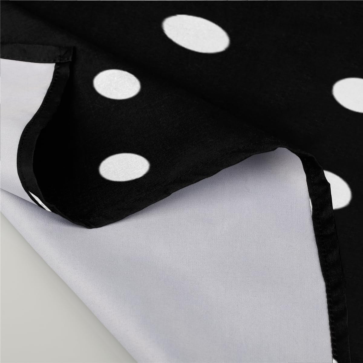Juego de 6 servilletas de tela de lunares blancos y negros de 20 x 20 pulgadas, lavables y reutilizables, servilletas de cocina, decoración de mesa