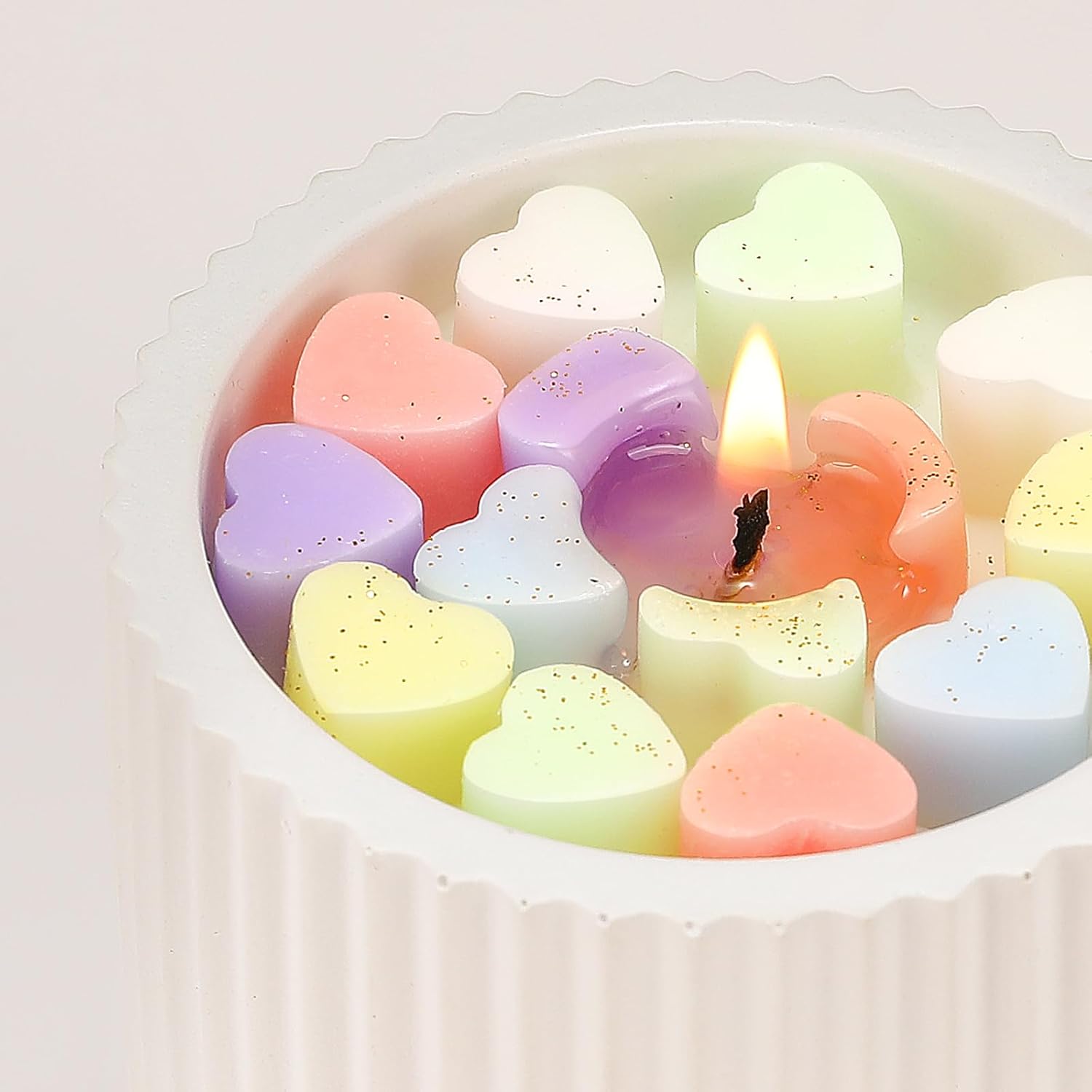 AOOVOO Velas blancas perfumadas para el hogar, vela estética de lujo, hecha a mano, velas perfumadas de lavanda, regalos para mujeres y hombres,