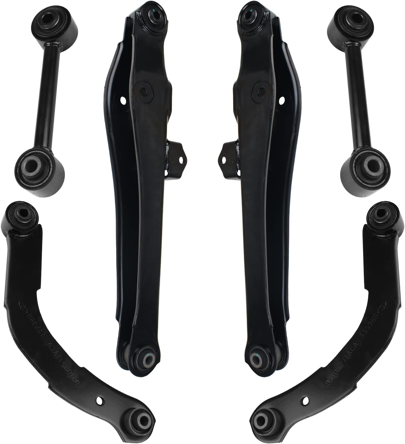 Autoround RK641868 Brazos de control laterales e inferiores superiores traseros y brazos laterales inferiores para Jeep CompassPatriot 2007-2017,
