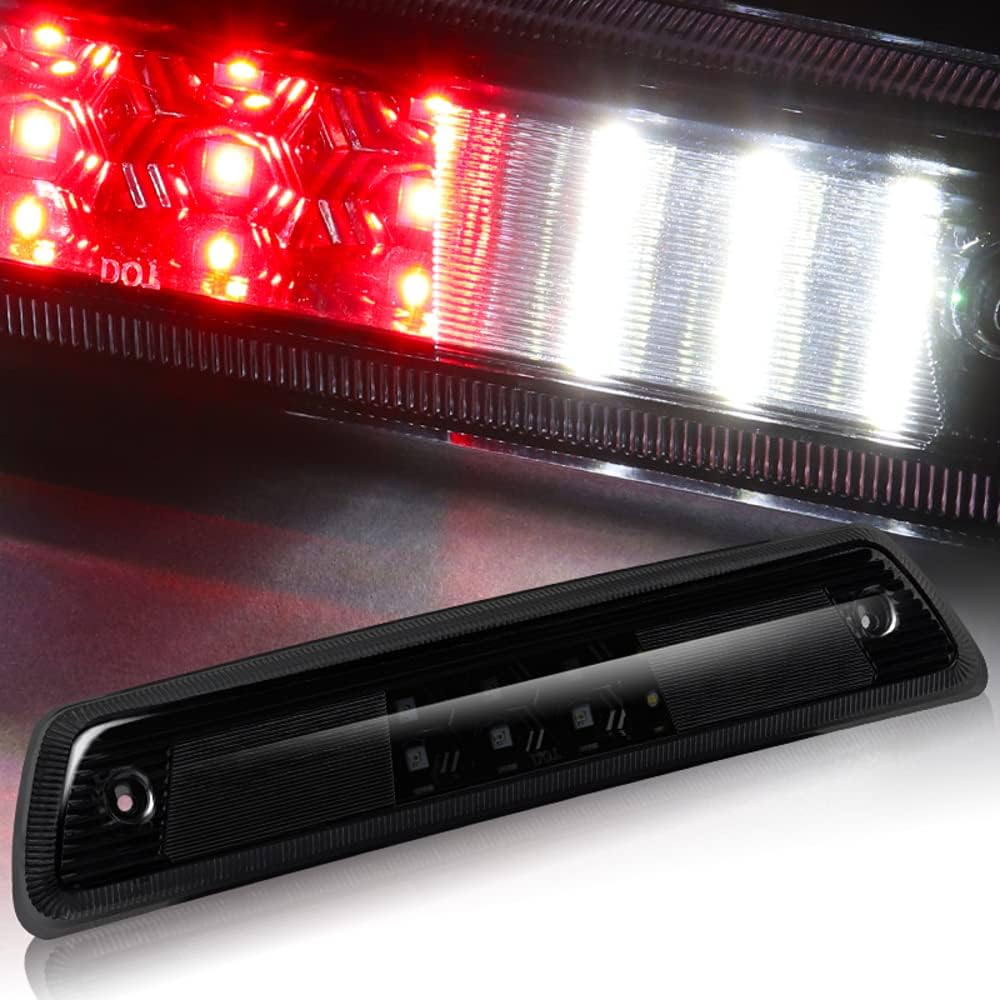 Q1-TECH, Luz de freno trasera de montaje central de techo trasero LED de montaje alto, tercera tercera luz de freno compatible con Ford F-150 2014,