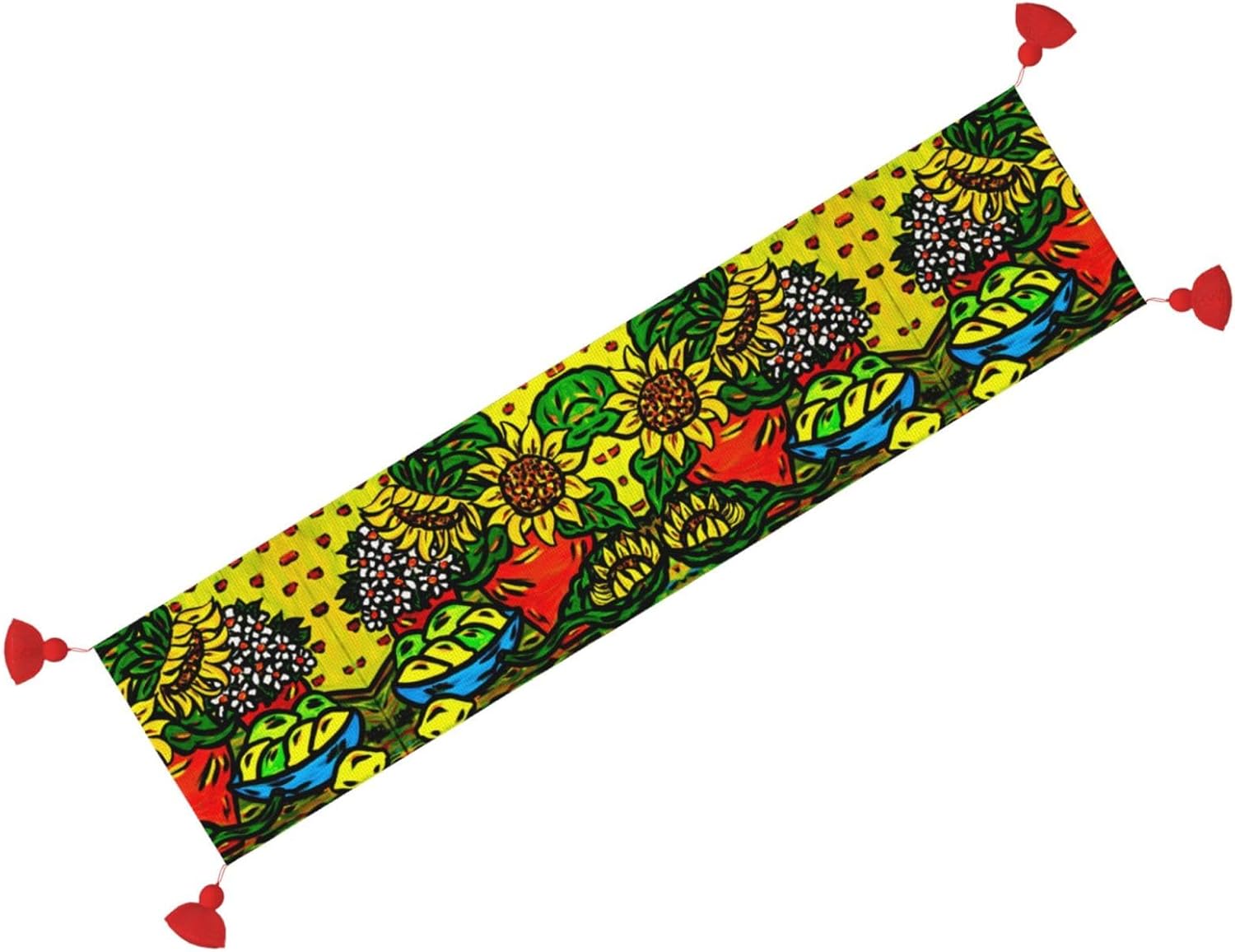 Sunflower Yellow Cute Christmas Table Runner Dining Table Decor Christmas Decorations Indoor Home Decor Christmas Table Runners Xmas Navidad