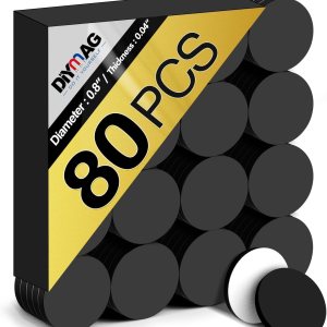 DIYMAG 80 puntos magnéticos con autoadhesivo, imanes redondos, cinta magnética flexible con adhesivo para manualidades, fotos y almacenamiento de DIYMAG 80 puntos magnéticos con autoadhesivo, imanes redondos, cinta magnética flexible con adhesivo para manualidades, fotos y almacenamiento de