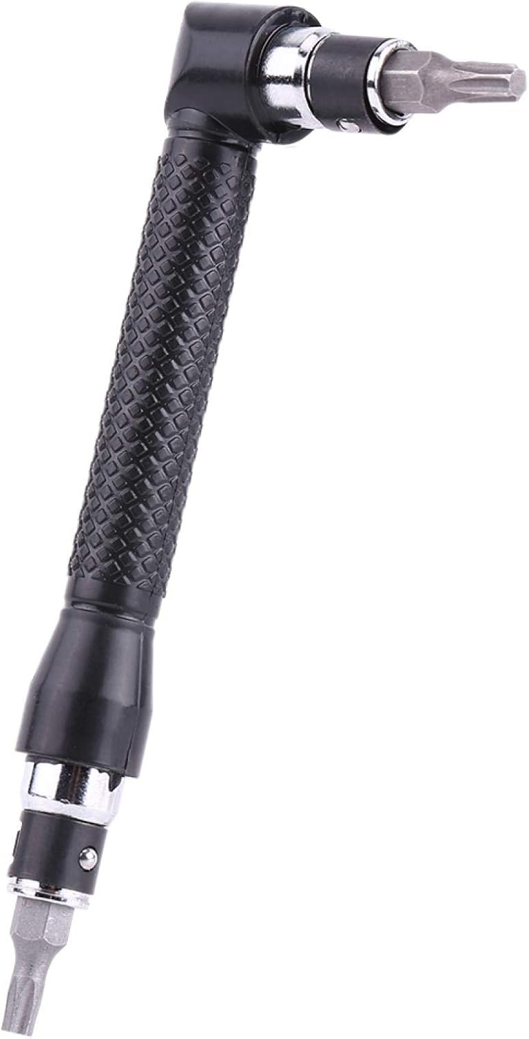 Mango de extensión en forma de L de doble cabeza hexagonal destornillador con 10 puntas de destornillador, 14 de pulgada de doble cabeza hexagonal