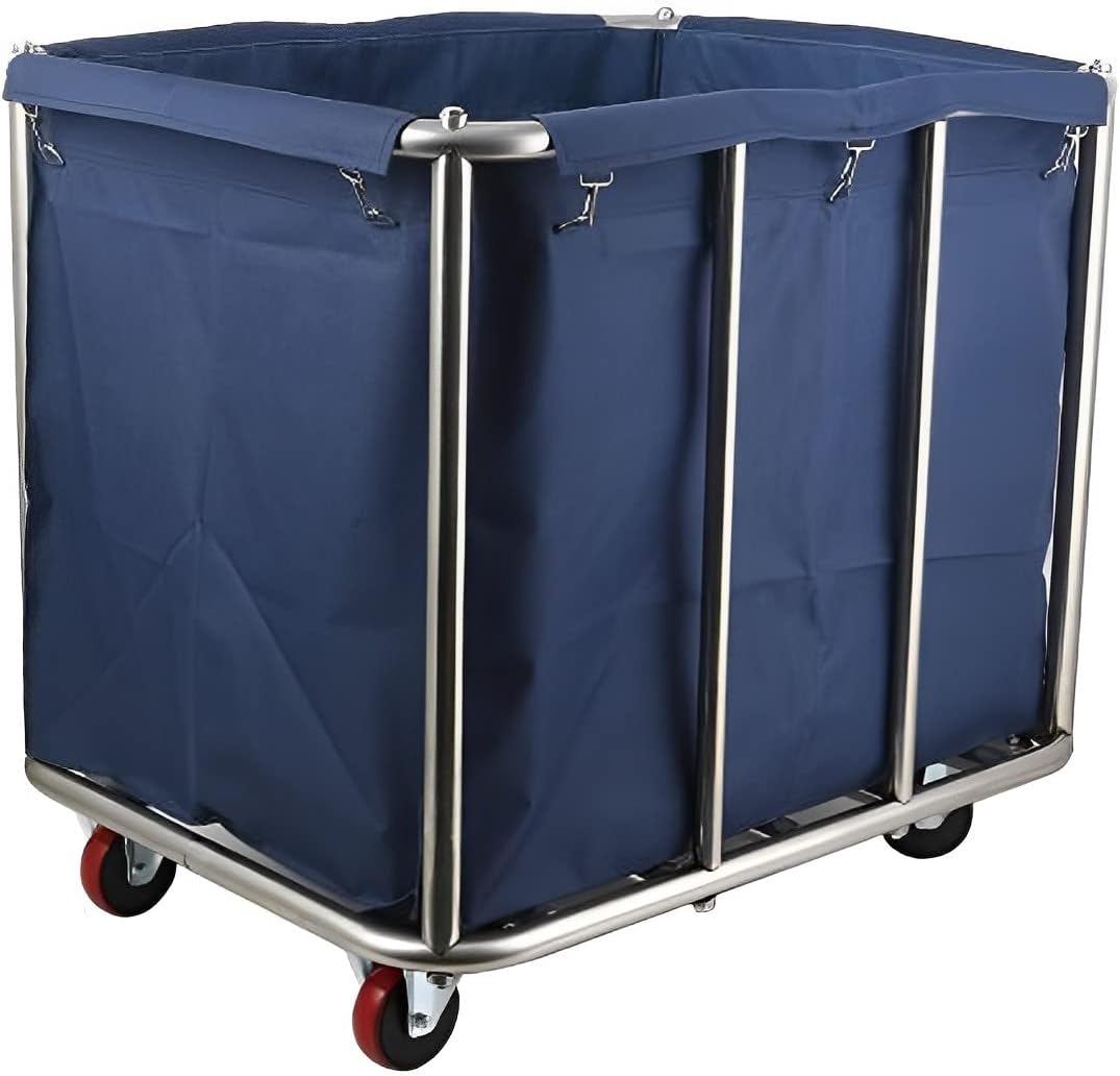 Carrito de lavandería grande con ruedas, cesta de almacenamiento con ruedas de alta resistencia, camión de carga de 330 libras para hoteles