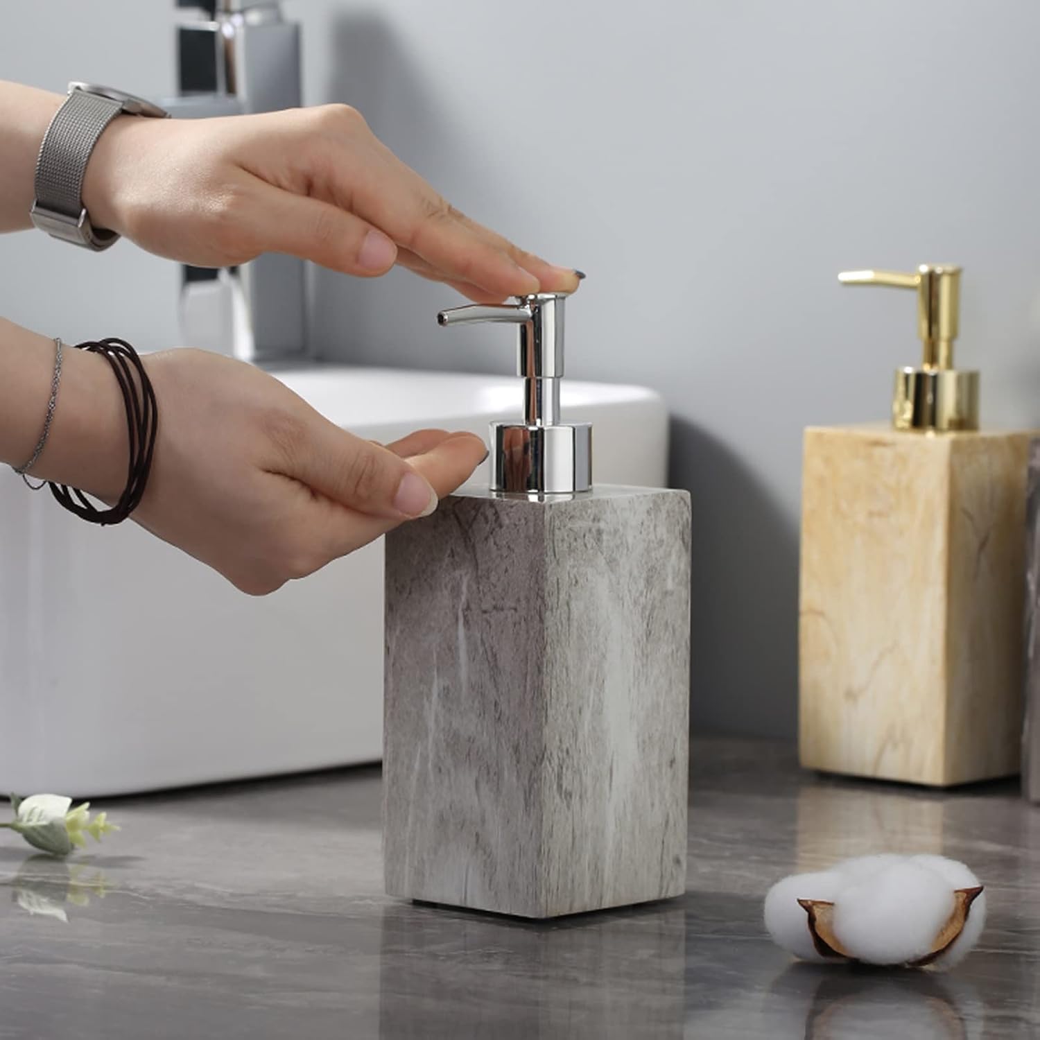 Botellas de jabón de alta calidad con almohadilla de silicona antideslizante, calidad premium, dispensador de jabón para platos y manos, ideal para