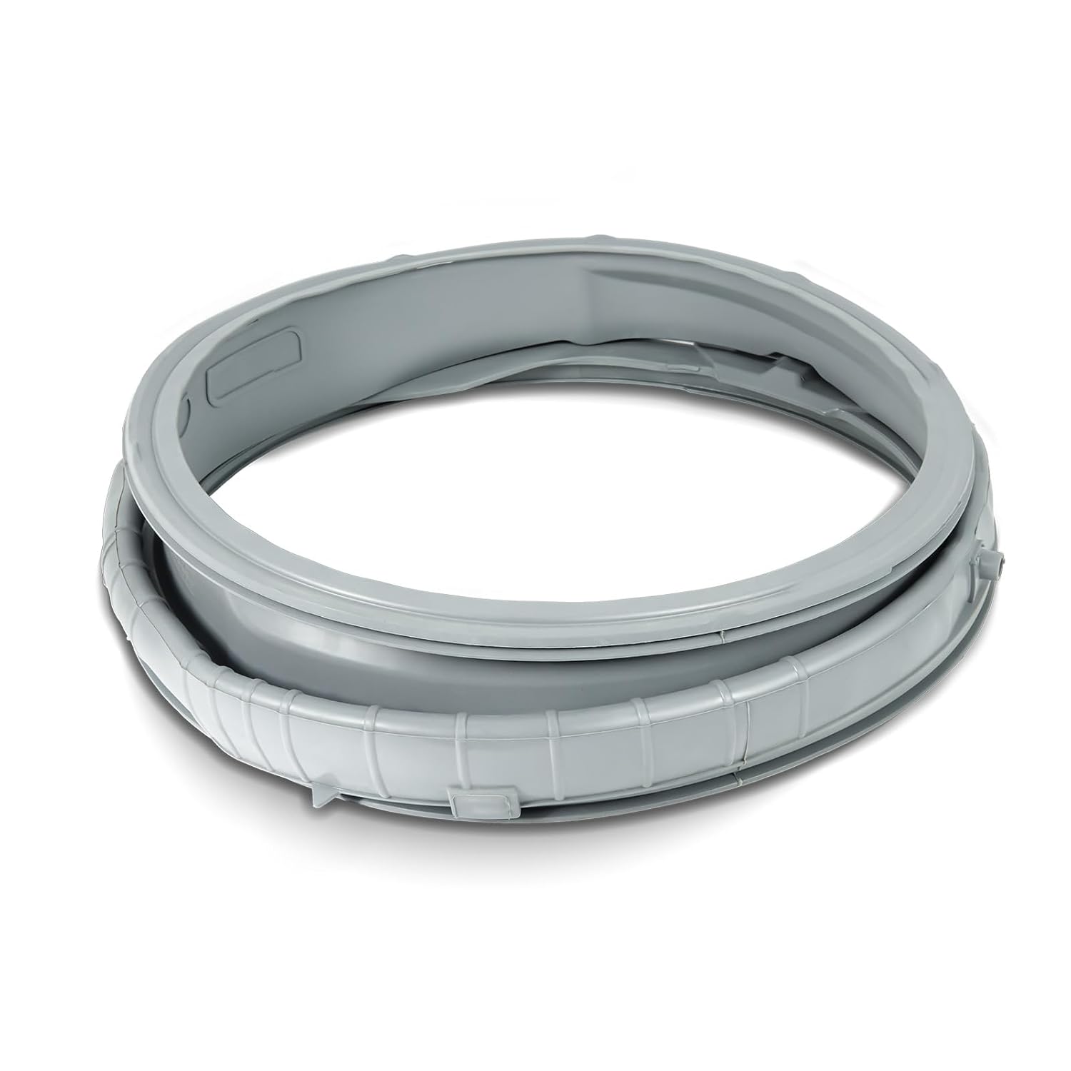 MDS47123619 Junta de puerta de lavadora compatible con lavadoras de carga frontal LG, gris, sello de puerta de arandela frontal, junta de goma de