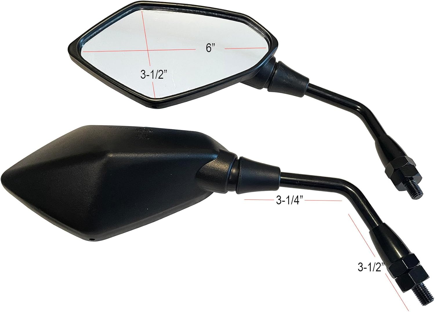 Espejos retrovisores negros compatibles con Yamaha MT-09 2021