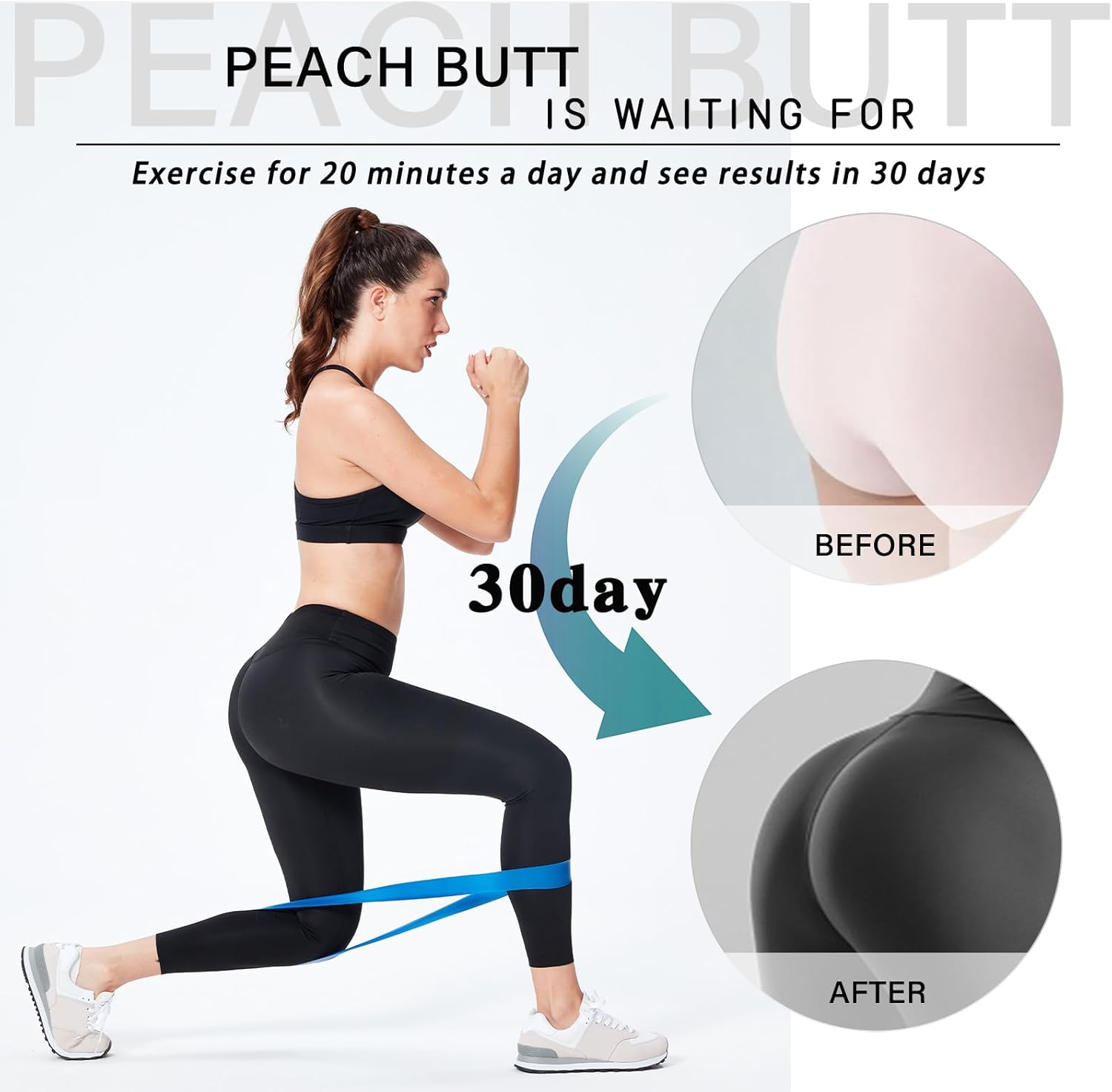 Bandas de ejercicio de resistencia para entrenar mujeres y hombres, paquete de 5 diferentes niveles de resistencia bandas de ejercicio para fitness