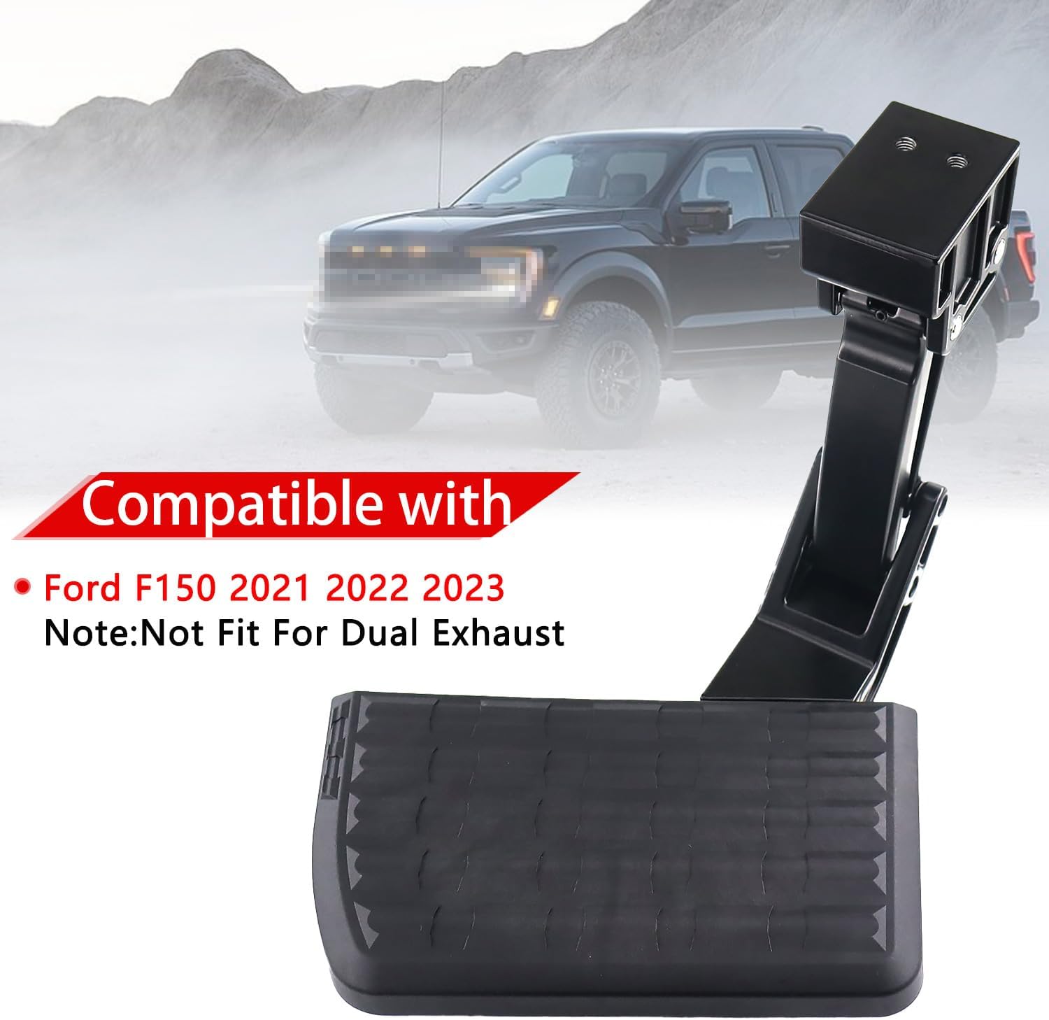 75328-01A Escalón de parachoques retráctil para Ford F150 2021 2022 2023 plegable camión trasero escalón negro