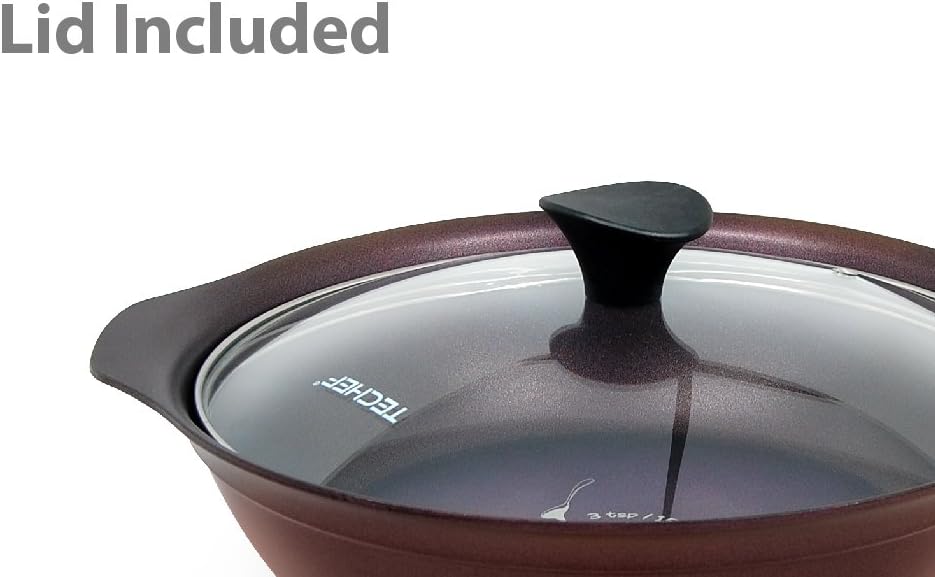 TECHEF – Colección Art Pan, Olla de sopa con tapa de cristal, fabricada en Corea (2 cuartos de galón)