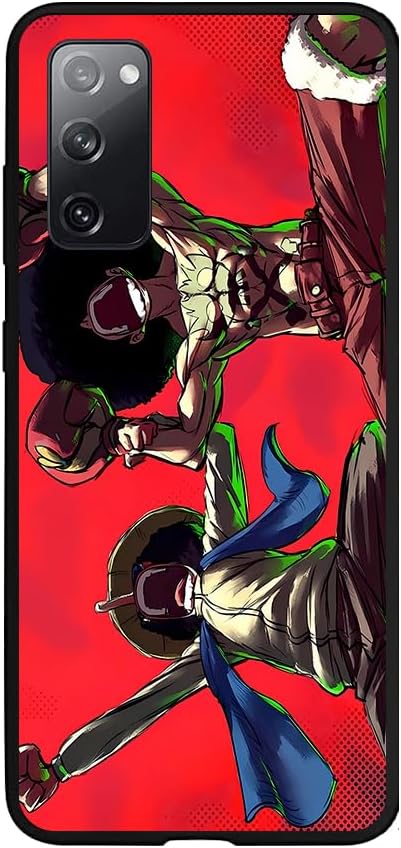 ORBANA Negro Delgado Suave Mate Durable Caucho Silicona TPU Fundas Fit Funda para Samsung Galaxy S20 Luffy 5 Gear Usopp Anime Japón 09